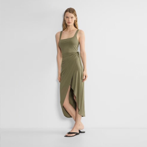 BNWT Aritzia Saturn Midi Dress in Sundried Olive - Picture 6 of 8